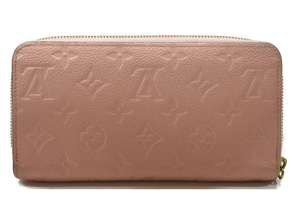 Louis Vuitton Wallet Leather Poudre Rose Zippy Empreinte Pink Monogram Long Pink
